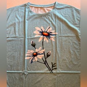 Daisy torquise blue tank tops XL AND XXL NWOT